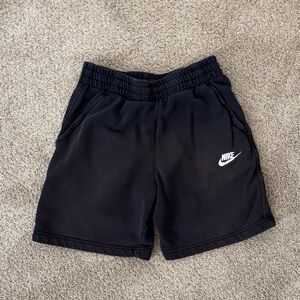 Nike Black Athletic Shorts with White Logo size Large Boys